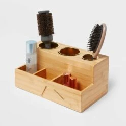 12" X 7" X 6" Bamboo Hair Tools Organizer With 5pc Magnets - Brightroom™ 5 12" X 7" X 6" Bamboo Hair Tools Organizer With 5pc Magnets - Brightroom™ -Brightroom Homeware GUEST 037fa776 5869 4dee 8186 ef33ca2baf73