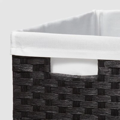 16" X 9" X 6" Lined Woven Media Bin Black - Brightroom™ 2 16" X 9" X 6" Lined Woven Media Bin Black - Brightroom™ - Image 2