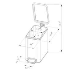 10L Stainless Slim Step Trash Can - Brightroom™ 7 10L Stainless Slim Step Trash Can - Brightroom™ -Brightroom Homeware GUEST 10927746 ac0a 4425 b0b7 84003a4c5262