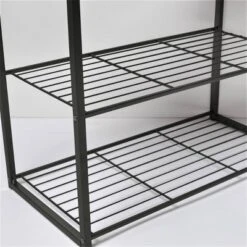 3 Tier Shoe Rack Black Metal With Natural Wood - Brightroom™ -Brightroom Homeware GUEST 240132f8 8257 4467 82bd 34848919c42b