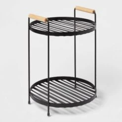 Round Vanity Organizer With Wood Handles - Brightroom™ -Brightroom Homeware GUEST 29595118 98ba 4b78 8812 6ac78477e421