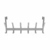 Heavy Duty Over The Door 6 Hooks Rail Matte Gray - Brightroom™
