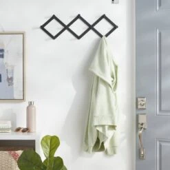 Accordian 10 Hooks Rail Matte Black - Brightroom™