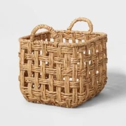 Twisted Open Checkered Weave Milk Crate Natural - Brightroom™ 8 Twisted Open Checkered Weave Milk Crate Natural - Brightroom™ -Brightroom Homeware GUEST 7cdb0b06 63dd 4c9e 9054 23599ff003c3
