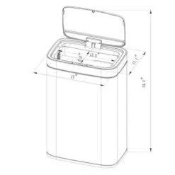 Motion Wastebasket With Liner - Brightroom™ -Brightroom Homeware GUEST 7f75f16e 95a3 4cab a642 97207e054cc7