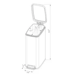 45L Slim Step Trash Can - Brightroom™ -Brightroom Homeware GUEST 869a5ad1 0687 49c5 986b a36d11f424d8