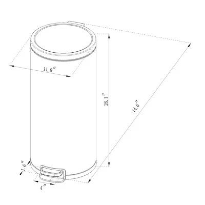 30L Round Step Trash Can - Brightroom™ 3 30L Round Step Trash Can - Brightroom™ - Image 3