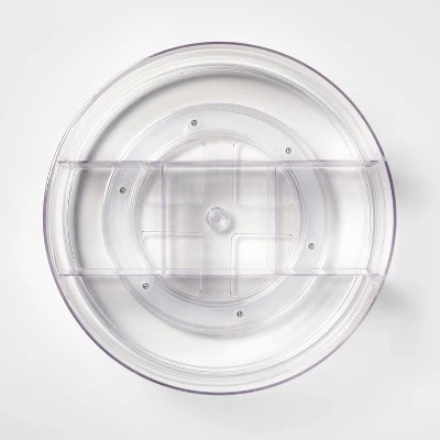 Bathroom Plastic Spinning Turntable Beauty Organizer Clear - Brightroom™ 2 Bathroom Plastic Spinning Turntable Beauty Organizer Clear - Brightroom™ - Image 2