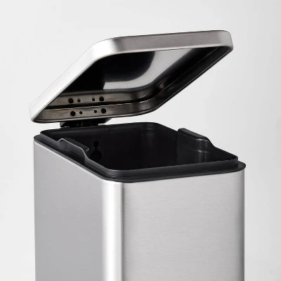 10L Stainless Slim Step Trash Can - Brightroom™ 2 10L Stainless Slim Step Trash Can - Brightroom™ - Image 2