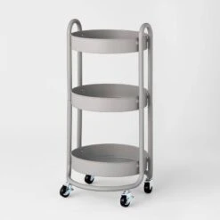 3 Tier Round Metal Utility Cart - Brightroom™ -Brightroom Homeware GUEST a3f8786e 2813 41c1 b303 d6f067556317