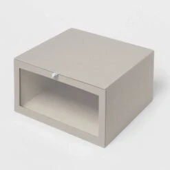 Hardside Fabric Front Open Bin Gray - Brightroom™ -Brightroom Homeware GUEST a6f2fd32 5b4d 49c9 b59b eb2fbb5fd1b8