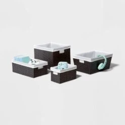 16" X 9" X 6" Lined Woven Media Bin Black - Brightroom™ 5 16" X 9" X 6" Lined Woven Media Bin Black - Brightroom™ -Brightroom Homeware GUEST ac4ff65f f7b2 48fa aa42 7459f63d7c52