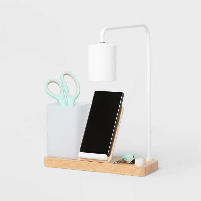 Desk Lamp With Wireless Charging And Storage Compartment (Includes LED Light Bulb) - Brightroom™ 2 Desk Lamp With Wireless Charging And Storage Compartment (Includes LED Light Bulb) - Brightroom™ - Image 2