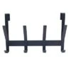 Heavy Duty Over The Door 4 Hooks Rail Matte Black - Brightroom™