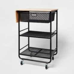 Metal Storage Cart With Mesh Drawer And Wood Top - Brightroom™ 7 Metal Storage Cart With Mesh Drawer And Wood Top - Brightroom™ -Brightroom Homeware GUEST b9ec02d7 e818 4bdb 9f48 5453473bab39