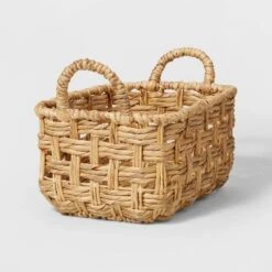 Rectangular Twisted Open Checkered Weave Basket - Brightroom™ -Brightroom Homeware GUEST ba61f796 9806 4ff8 aafe 74316e76c14d