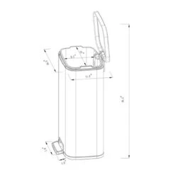 45L Rectangular Step Trash Can - Brightroom™ 10 45L Rectangular Step Trash Can - Brightroom™ -Brightroom Homeware GUEST bc44a777 3ad8 456c b42b 05cf0b17d67c