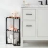 Small Space Storage Cabinet Black Metal - Brightroom™