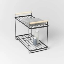 Wood Handle Tiered Vanity Organizer Black - Brightroom™ -Brightroom Homeware GUEST ef9f504c 19ce 47b2 a3eb d9c7c36c8651